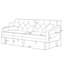 Futon canapé-lit en velours avec 2 coussins