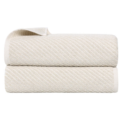  Ensemble de 2 serviettes de bain en mélange de coton super doux et absorbant Amelia Collection