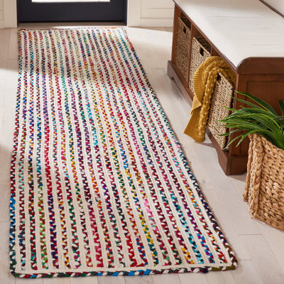 Braided Handmade Cotton Chevron Rug