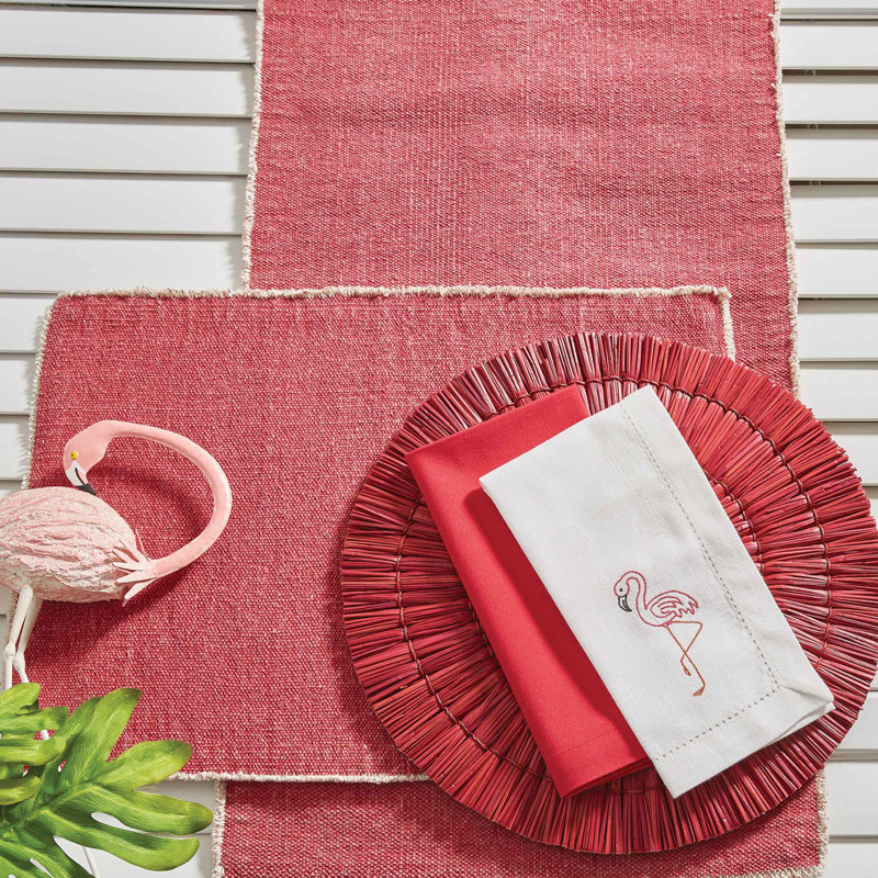 Chemin de table Jalees, Rouge