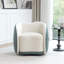 Fauteuil demi-tonneau pivotant en velours Aastha-238670037