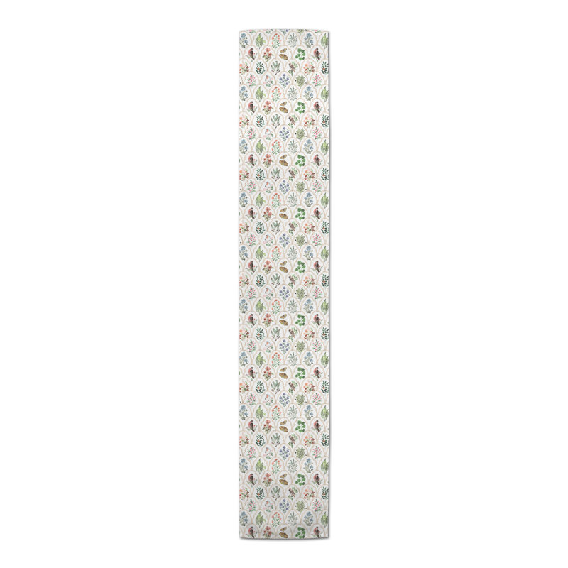 Babett Rectangle Floral Polyester Table Runner, 72" x 16"