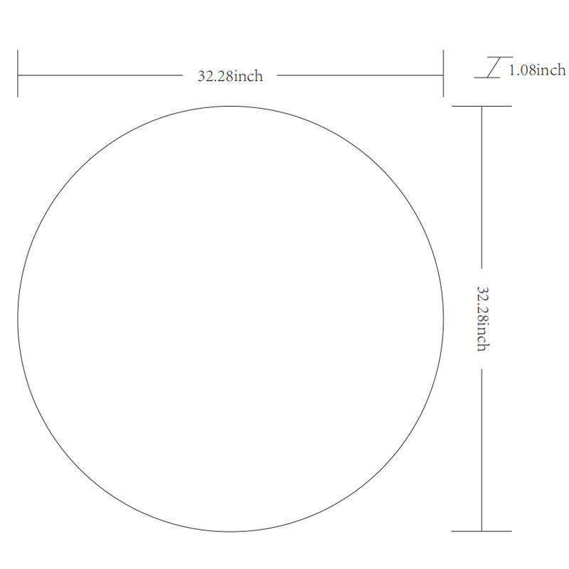 Miroir Destefano Essence, Blanc, 32 po x 32 po