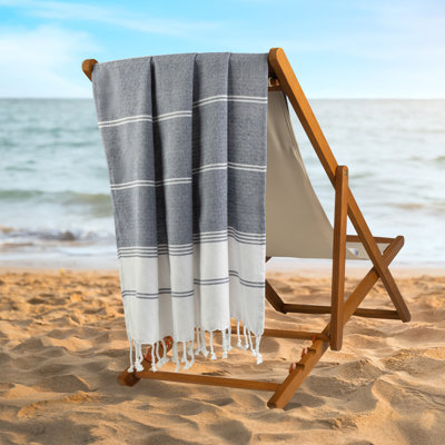Lavish Home 6 Pack Turkish Beach Towel Set - 39”x71” Oversized Beach Towels Bulk Lightweight Blankets Set - Quick Dry Sand Free Pool Accessories for Bathroom, Pool, Travel, or Picnic (Multicolor)