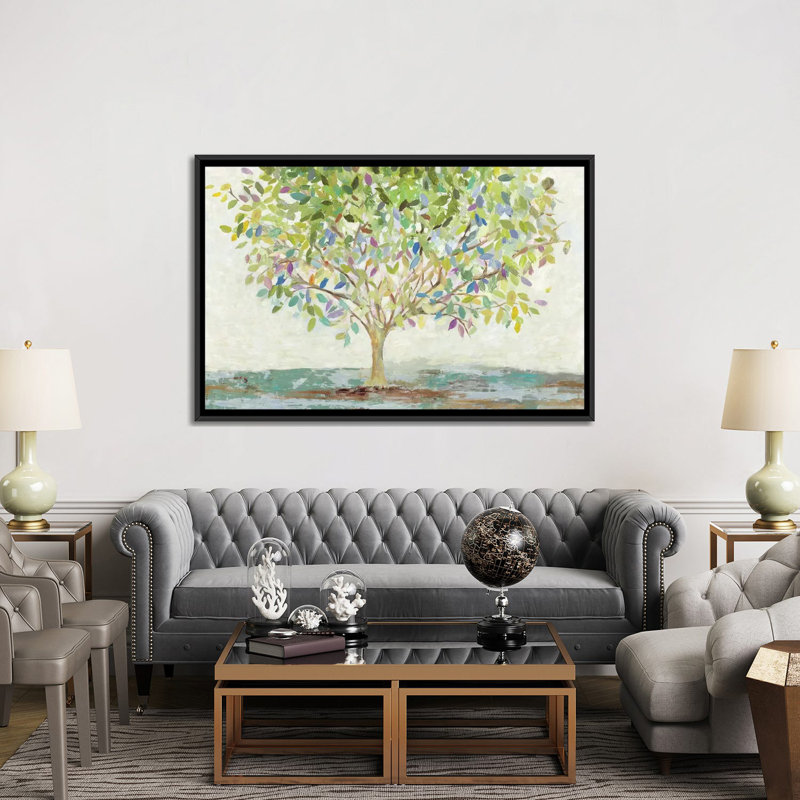 « couleur oxygène », impression sur toile, H 32 po x l 48 po x P 1,5 po, Toile avec cadre noir, Pas de tapis