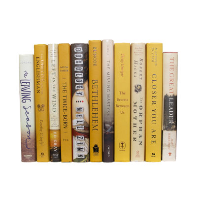 Livres décoratifs - Ensemble de livres Goldenrod - 1 pied de livres jaunes