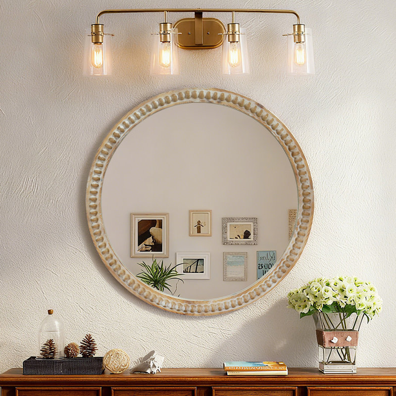 Miroir mural rond, 35,43 po x 35,43 po
