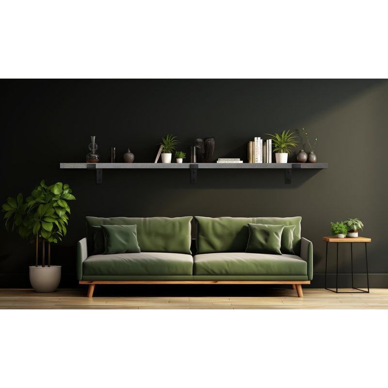 Emerald Lee Poplar Bracket Shelf, 1" H x 72" W x 8" D