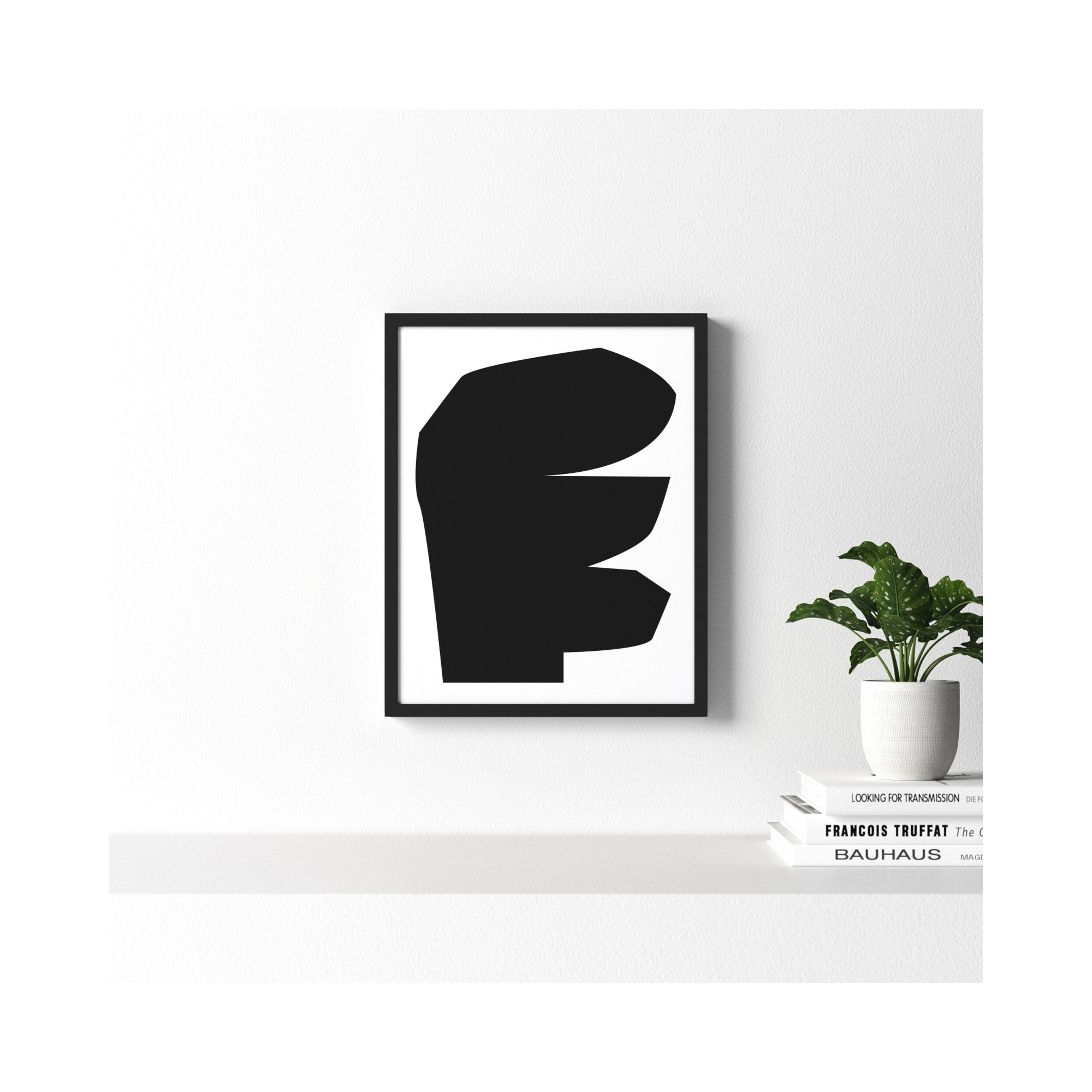 Study In Black 2 by Michael Kempen, 20"H x 16"W x 1.25"D, Black Framed