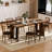 70.9"Rectangular Large Dining Table, Waterproof Large Desk For 8 People, Deluxe Family Dining Table With Adjustable Legs For Kitchen,Living Room,Office