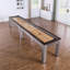 Playcraft Genoa 12’ Pro-Series Shuffleboard, Walnut on Silver-1784414111