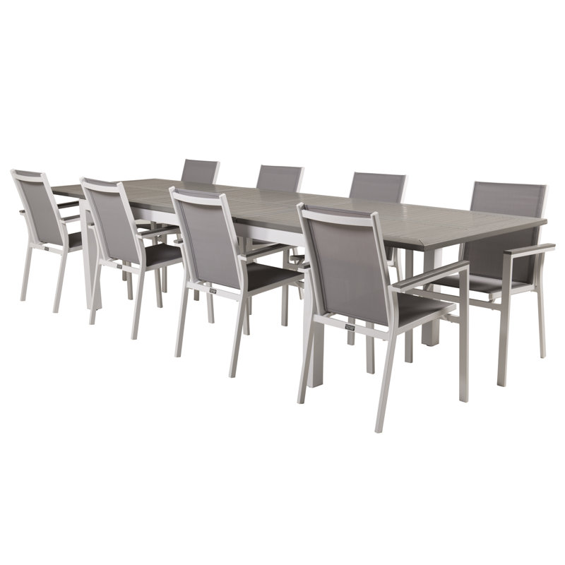 Jayesh 8 - Person Patio Dining Set with Extendable Rectangular Table