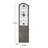 Wood Distressed Door Panel Scroll Brown Wall Decor with Metal Wire Details
