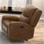 Fauteuil inclinable manuel en mousse à haute densité de style transitionnel avec accoudoirs à contour large et siège large au fini brun