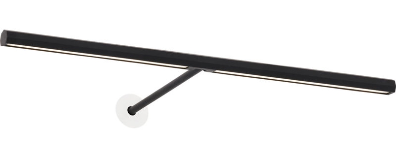 Plural Faceted Picture Light, Nightshade Black, 0.7" H x 18" W x 8.9" D, 13.5