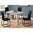 48" Rectangular Grey Dining Table, Modern Design, Thick Legs, Seats 4, Fits For Kitchen