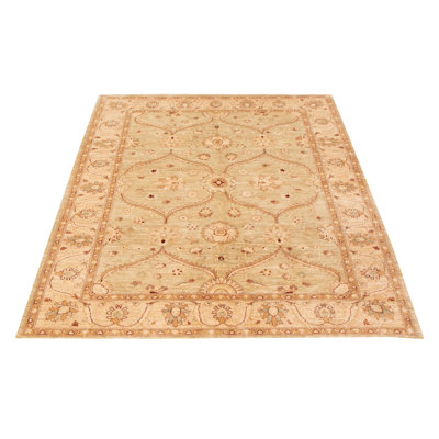 One-of-a-Kind 6'1" X 8'6" New Age Wool Area Rug in Ivory