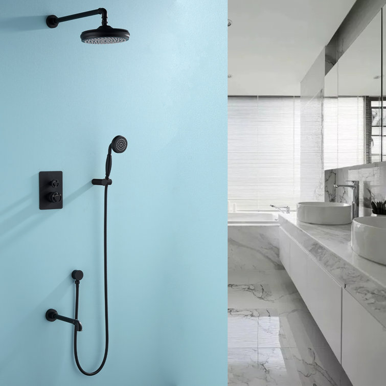 Système de douche complet à 3 fonctions avec valve brute