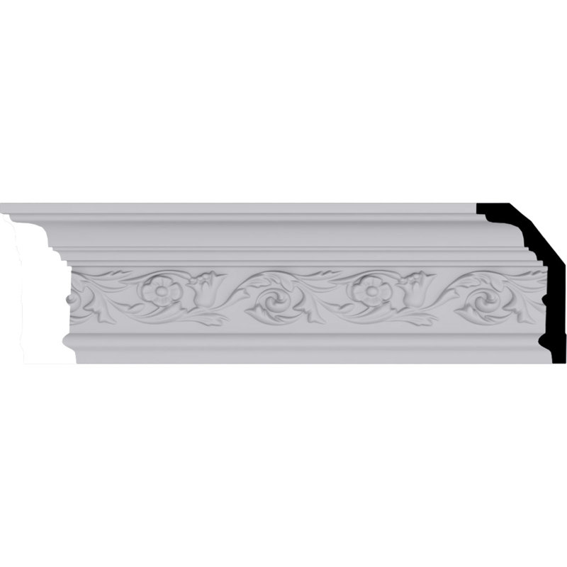 Springtime White Polyurethane Decorative Crown Moulding