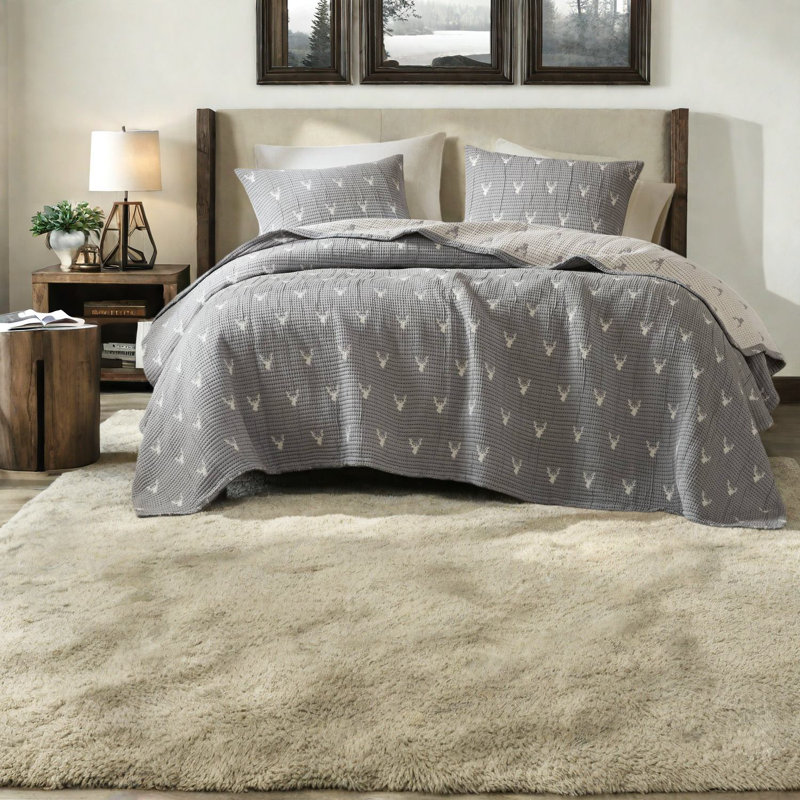 Ensembles de literie très doux en polyester doux, maison de ferme rustique réversible