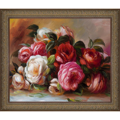 « discarded roses » par pierre-auguste renoir-peinture sur toile, encadrée