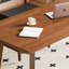 Bureaux rectangulaires en bois massif brun-107442465