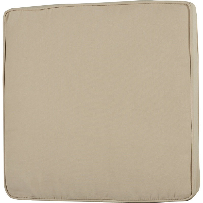Armondo Carolena Outdoor Sunbrella Dining Chair Cushion, Sunbrella - Canvas Natural/Cord Canvas Charcoal
