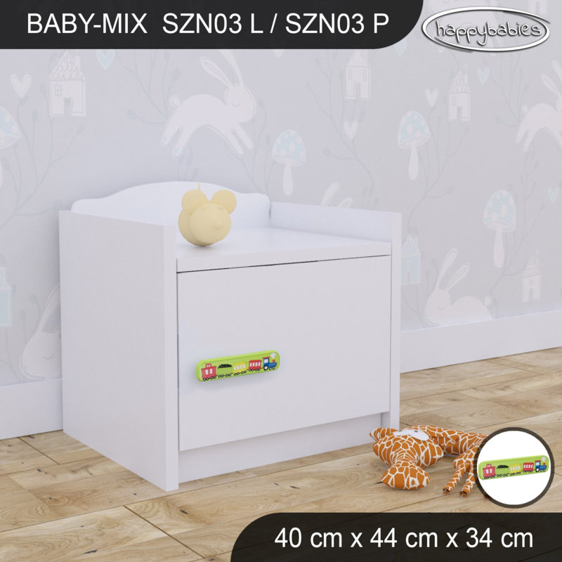Baby Mix 1 Drawer Nightstand, Green