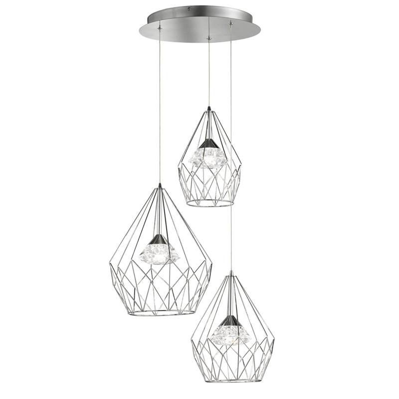 Amariea 3 - Light Silver LED Unique/Statement Pendant