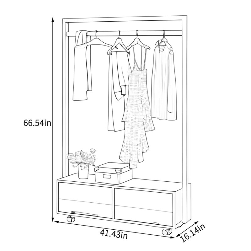 Luxury Coat Rack with Storage
