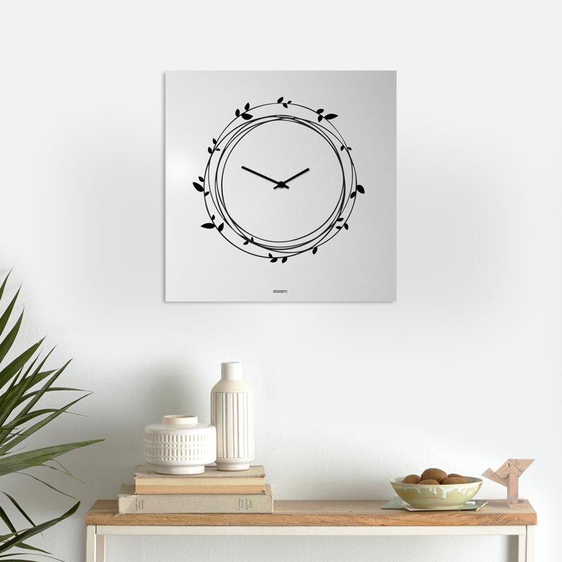 Dursley Metal Wall Clock, White/Black