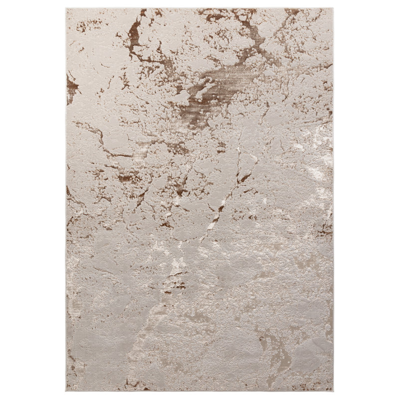 Aurora AU16 Strata Metallic Beige Area Rug, Rectangle 200 x 290cm