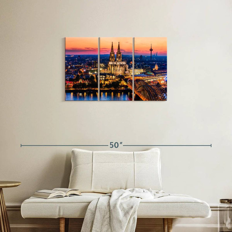 Lumières de la ville de Cologne, H 20 po x l 33 po