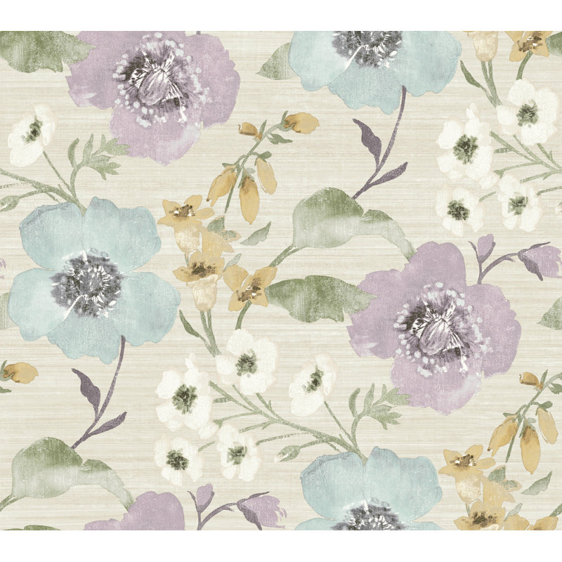 Papier peint lavande Evelyn, Mauve