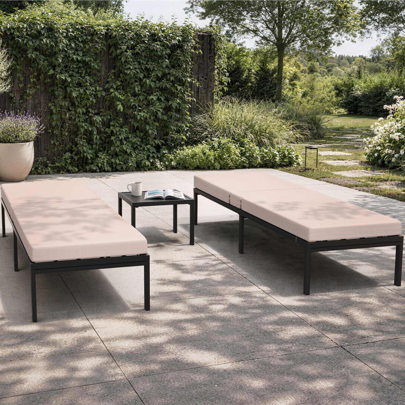Aruba 192cm Long Chaise Lounge Set