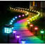 Paquet de 2 lumières de jardin à énergie solaire multicolores RVB, auto-extensible IP44 imperméable pour éclairage de paysage en plastique PP-132151680