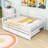 Wood Daybed with Twin Trundle and Guardrails-537538292-537538288