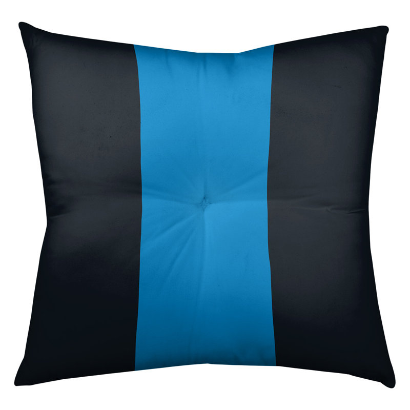  Coussin de sol touffeté, 30 po x 30 po, Noir / Bleu