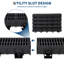 Ensemble de 5 ensembles de drain modulaire à tranchée, drain en PEHD l 39,4 po x l 5,9 po x H 5,1 po avec grille en plastique, profil profond robuste pour l'allée, la piscine, le patio, le jardin et le trottoir
