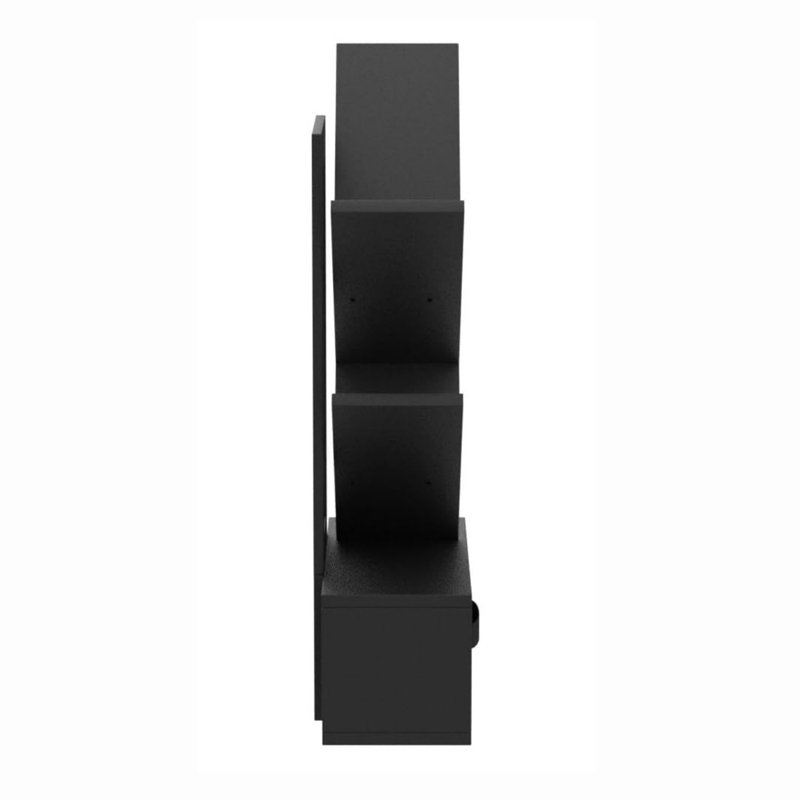 Small Book Shelf with Drawer, Black