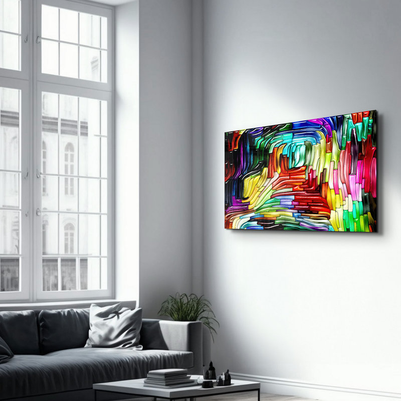 Peinture décorative en verre trempé