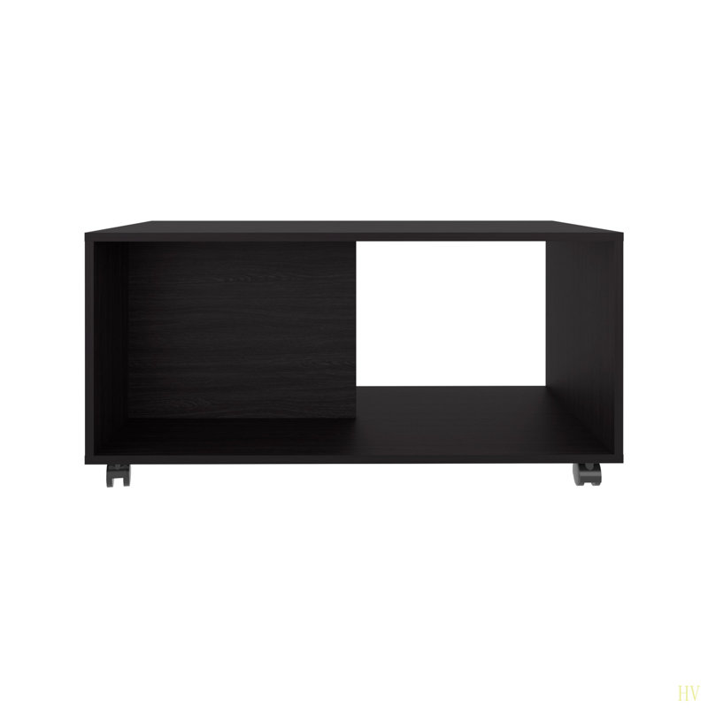 Table basse, 4 roulettes, 1 tablette