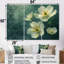«White Green Buttercups Reflection» 3 pièces-107169056-107169060