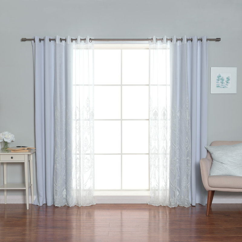 Portishead Room Darkening Curtain, 52" W x 84" L, Vapor