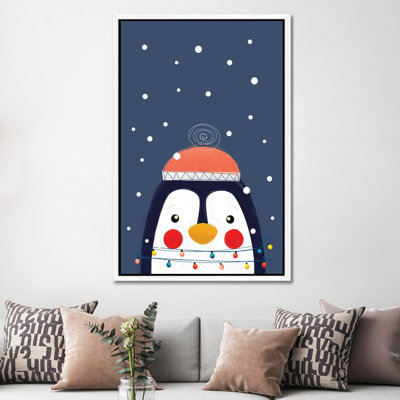 Christmas Penguin by Show Me Mars - Gallery-Wrapped Canvas Giclée on Canvas