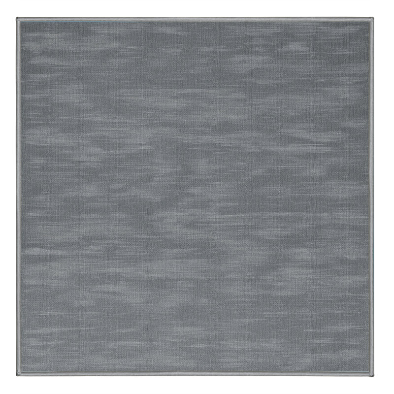 Machine Washable Solid Gray Area Rug, Square 4'