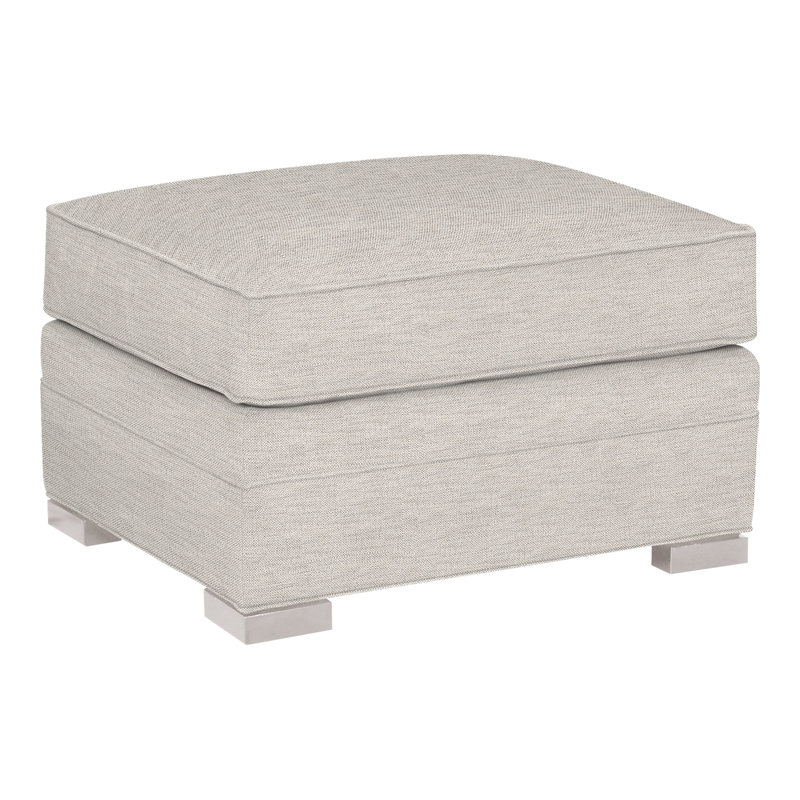 Davidson 28" Ottoman, Dove Gray, Impala Linen