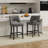 Upholstered Counter Height Bar Stool With Solid Wood Legs Set Of 4-1903564800-1903564815
