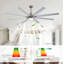 Ventilateur de plafond à moteur à courant continu réversible de 84 pouces à 6 vitesses avec ensemble d'éclairage, Propeller-Inspired-130156615-130156618