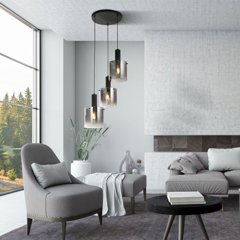 Montravious 3 - Light Unique/Statement Chandelier, Powder Coated Matt